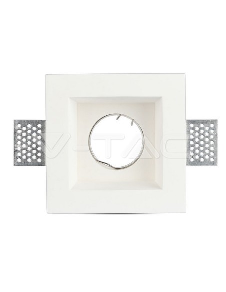 V-TAC VT-763 3649 Square Recessed LED Spotlight GU10 Plaster Body White