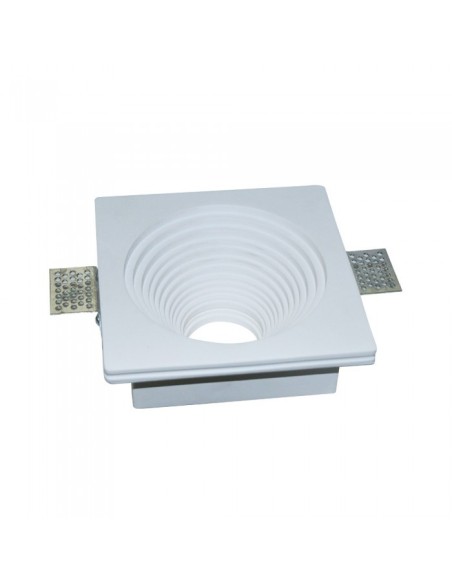 V-TAC VT-867 3152 Quadratischer LED-Einbaustrahler GU10 Gipskörper Weiß
