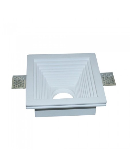 V-TAC VT-867 3151 Quadratischer LED-Einbaustrahler GU10 Gipskörper Weiß