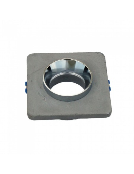 V-TAC VT-862 3120 Quadratischer LED-Einbaustrahler GU10 Grauer Betonkörper und verchromtes Metallinnere