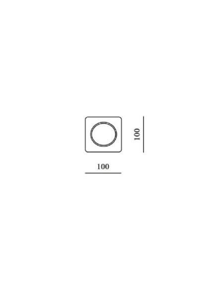 V-TAC VT-862 3119 Foco LED cuadrado empotrado GU10 Cuerpo de yeso blanco e interior de metal cromado