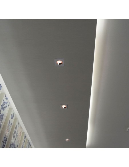 V-TAC VT-862 3118 Vierkante LED Inbouwspot Houder GU10 Grijs Gips Body en Roségoud Metaal Binnenkant