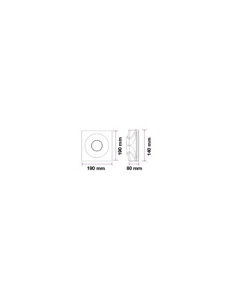 V-TAC VT-772 3653 Square Recessed LED Spotlight GU10 Plaster Body White
