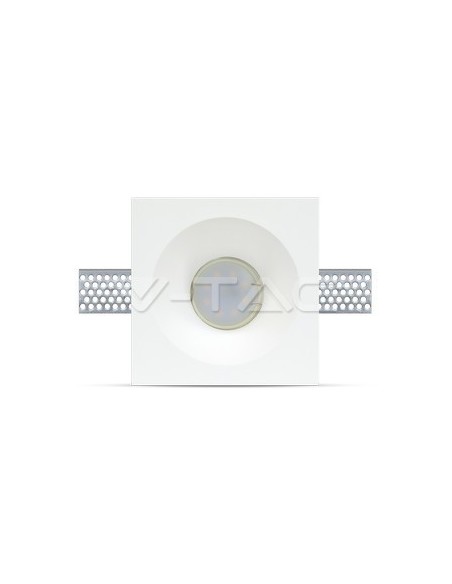 V-TAC VT-772 3653 Quadratischer LED-Einbaustrahler GU10 Gipskörper Weiß