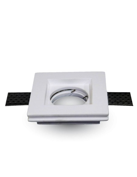 V-TAC VT-765 3651 Quadratischer LED-Einbaustrahler GU10 Gipskörper Weiß