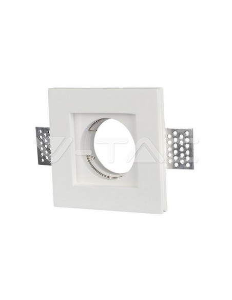 V-TAC VT-765 3651 Square Recessed LED Spotlight GU10 Plaster Body White