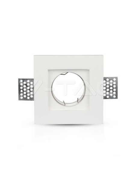 V-TAC VT-765 3651 Square Recessed LED Spotlight GU10 Plaster Body White