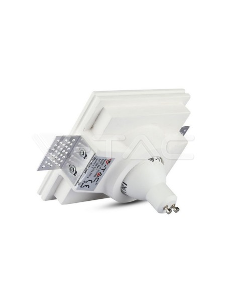 V-TAC VT-776 3641 Square recessed LED spotlight GU10 Plaster Body White