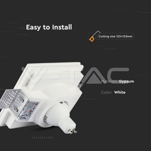 V-TAC VT-776 3641 Square recessed LED...