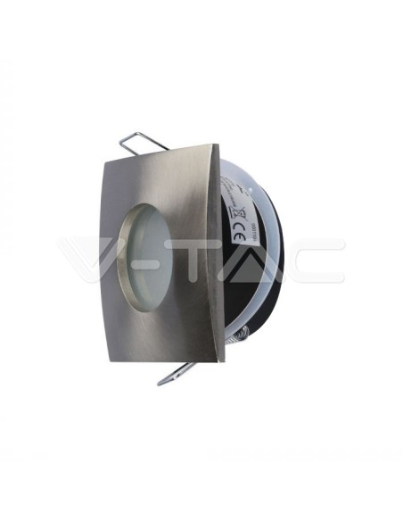 V-TAC VT-787 3616 Quadratischer LED-Einbaustrahler GU10 Satin Nickel Farbe IP54