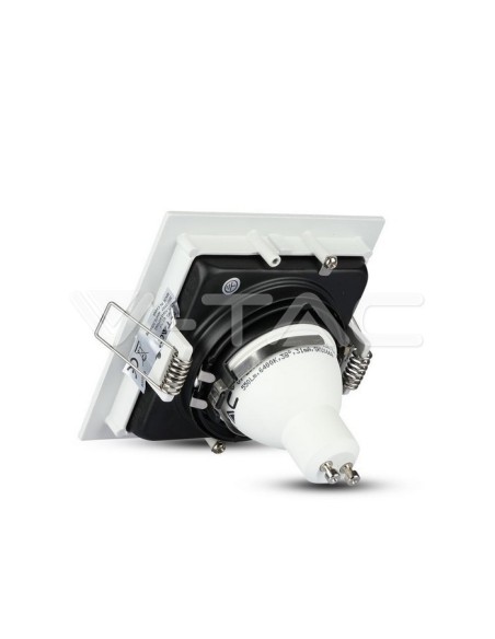 V-TAC VT-781 3597 Square Adjustable Recessed LED Spotlight GU10 White with Black Housing