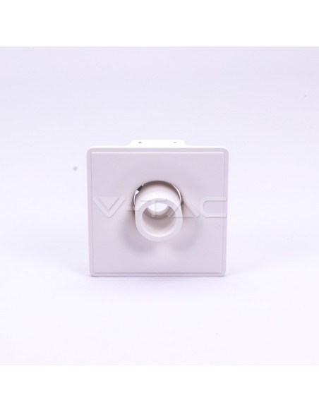 V-TAC VT-863 3144 Quadratischer verstellbarer LED-Einbaustrahler GU10 Gipskörper Weiß