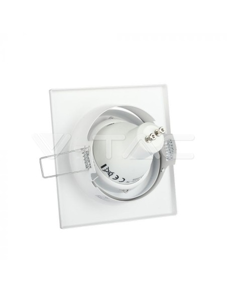 V-TAC VT-7227 3472 Quadratischer verstellbarer LED-Einbaustrahler GU10 Weiß