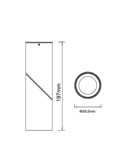 V-TAC VT-804 8947 Foco LED de superficie GU10 Cuerpo Negro