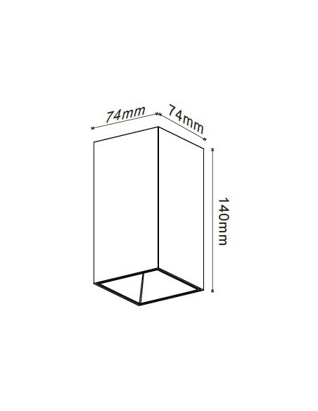 V-TAC VT-882 8584 Soporte de Foco LED Cuadrado de Superficie GU10 Cuerpo Blanco y Reflector Negro