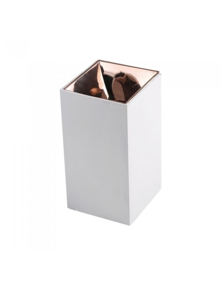 V-TAC VT-882 8587 LED Spotlight Holder Surface Mounted Square GU10 Body White Reflector Rose Gold
