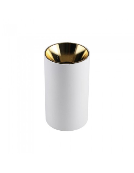 V-TAC VT-882 8591 Opbouw LED Spotlight Houder Rond GU10 Wit Lichaam en Gouden Reflector