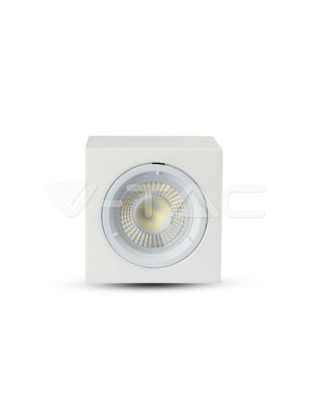 V-TAC VT-716 3666 Opbouw LED Spotlight Vierkant GU10 Gipskorf Wit