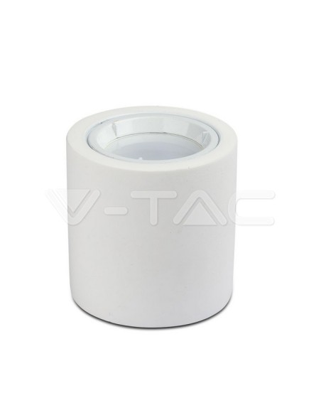 V-TAC VT-716 3667 Aufputz-LED-Strahlerhalterung Rund GU10 Gipskörper Weiß