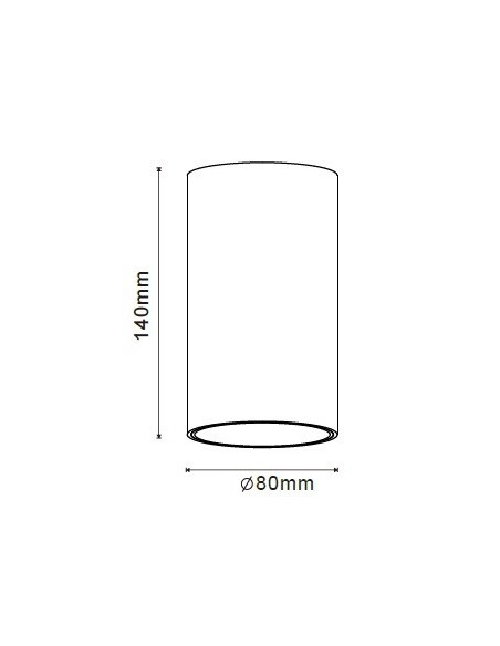 V-TAC VT-882 8589 Opbouw LED Spotlight Houder Rond GU10 Wit Lichaam en Zwarte Reflector