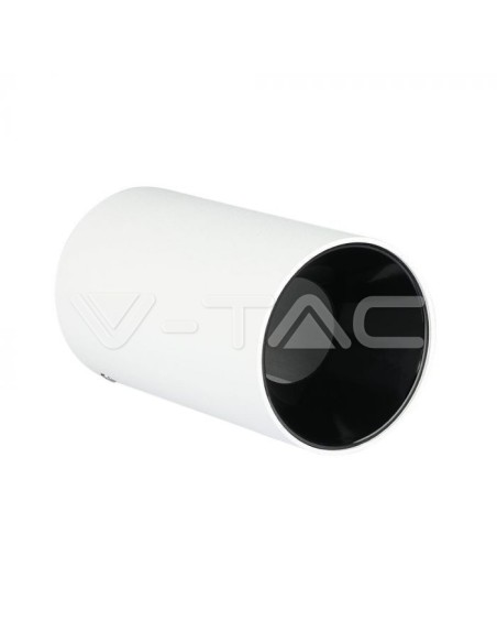 V-TAC VT-882 8589 Opbouw LED Spotlight Houder Rond GU10 Wit Lichaam en Zwarte Reflector
