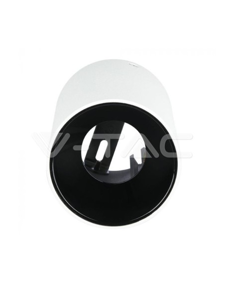 V-TAC VT-882 8589 Opbouw LED Spotlight Houder Rond GU10 Wit Lichaam en Zwarte Reflector