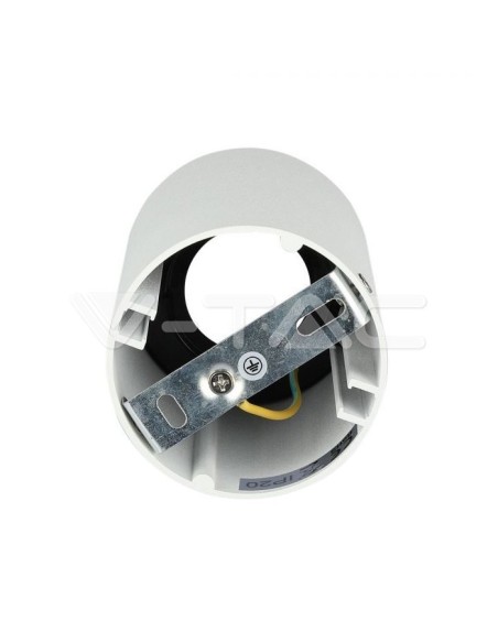 V-TAC VT-882 8589 Support de spot à LED pour montage en surface Rond GU10 Corps blanc et réflecteur noir
