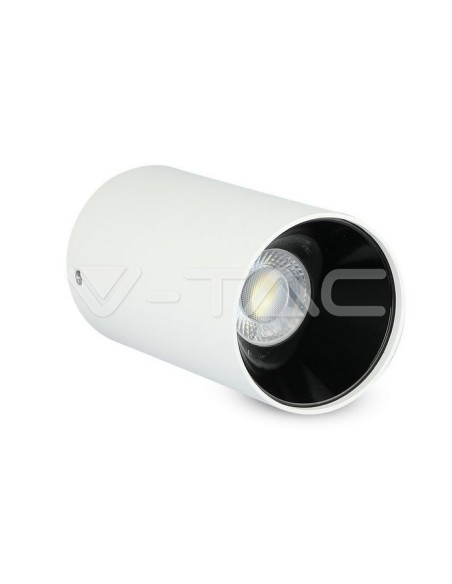 V-TAC VT-882 8589 Opbouw LED Spotlight Houder Rond GU10 Wit Lichaam en Zwarte Reflector