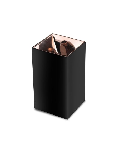 V-TAC VT-882 8993 Surface Mount LED Spotlight Holder Square GU10 Black Body and Rose Gold Reflector