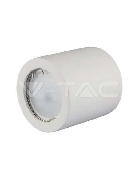 V-TAC VT-727 3665 Opbouw LED Spotlight Houder Rond GU10 Gipslichaam Wit