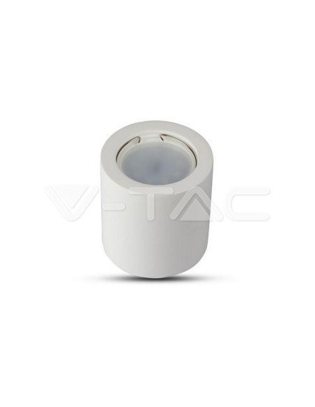 V-TAC VT-727 3665 Surface Mount LED Spotlight Holder Round GU10 Plaster Body White