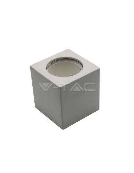 V-TAC VT-727 3664 Spot à LED pour montage en surface Carré GU10 corps plâtre blanc