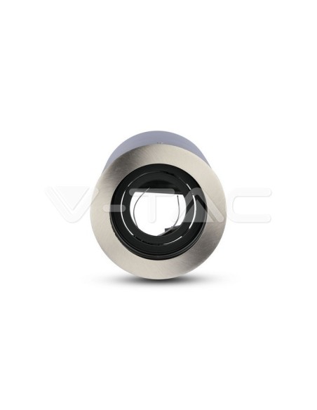 V-TAC VT-796 3629 Surface Mount LED Spotlight Holder GU10 Round Colour Satin Nickel