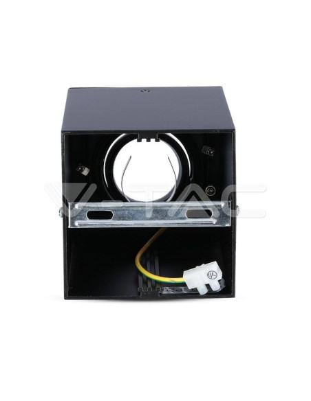 V-TAC VT-797 3631 LED Spot Holder Surface Mounted Adjustable Round GU10 Couleur Noir