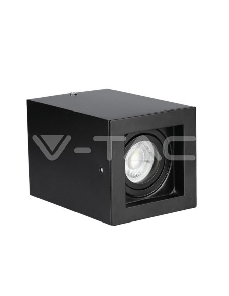V-TAC VT-797 3631 LED Spotlight Holder Surface Mounted Adjustable Round GU10 Colour Black