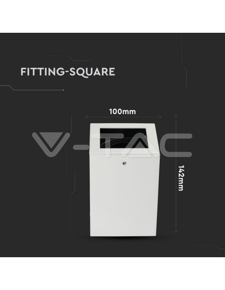 V-TAC VT-797 3630 LED spotlight holder Surface Mounted Rotunda GU10 Colour White