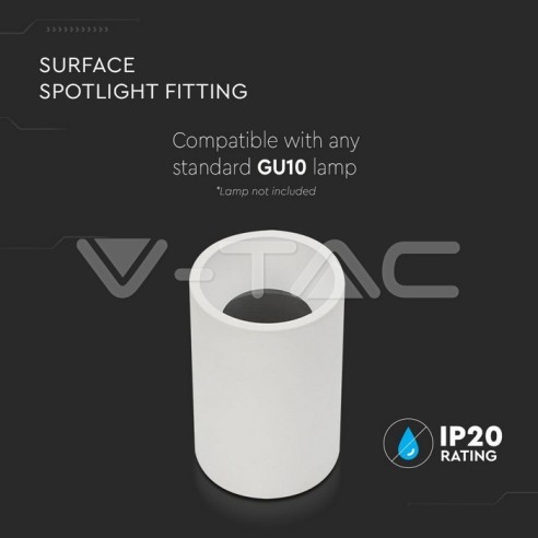 V-TAC VT-802-W 8944 Portalámparas LED...
