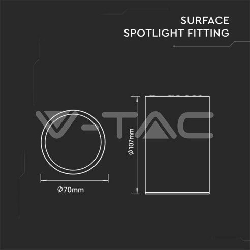 V-TAC VT-802-W 8944 Portalámparas LED...
