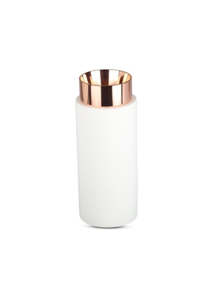 V-TAC VT-865 3113 Aufputz-LED-Strahlerhalterung rund GU10 Weißes Gipsgehäuse und Metallsockel Roségold