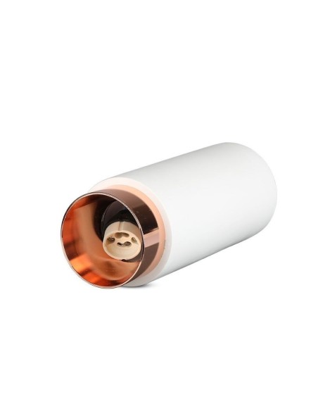 V-TAC VT-865 3113 Opbouw LED Spotlight Houder Rond GU10 Wit Gips Body en Metalen Basis Roze Goud