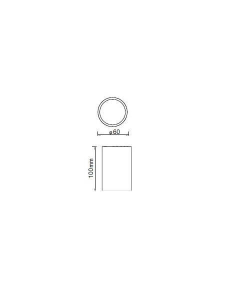 V-TAC VT-807 8948 Opbouw LED Spotlight Houder Rond GU10 Lichaam Wit (H : 100mm)