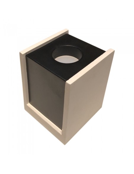 V-TAC VT-860 3140 Quadratischer LED-Aufbaustrahler GU10 mit weißem Gipsgehäuse und schwarzer Metalloberfläche