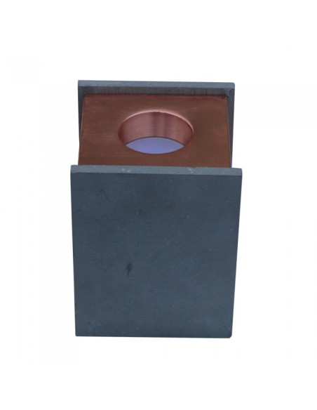 V-TAC VT-860 3141 Quadratischer LED-Aufbaustrahler GU10 mit grauem Betongehäuse und roségoldener Metalloberfläche