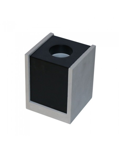 V-TAC VT-860 3143 Quadratischer LED-Aufbaustrahler GU10 mit grauem Betongehäuse und schwarzer Metalloberfläche