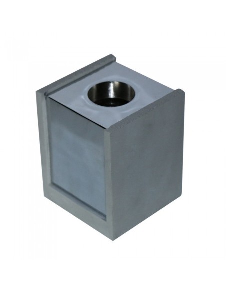 V-TAC VT-860 3142 Quadratischer LED-Aufbaustrahler GU10 Grauer Betonkörper und verchromte Metalloberfläche
