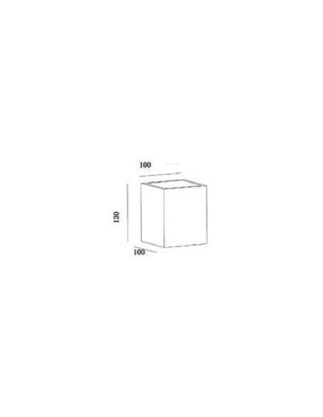 V-TAC VT-860 3115 Soporte de Foco LED Cuadrado de Superficie GU10 Cuerpo de Yeso Blanco y Acabado Metálico Oro Rosa