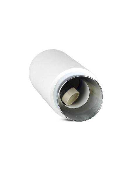 V-TAC VT-865 3114 Surface Mount LED Spotlight Holder Round GU10 White Plaster Body and Chrome Metal Base