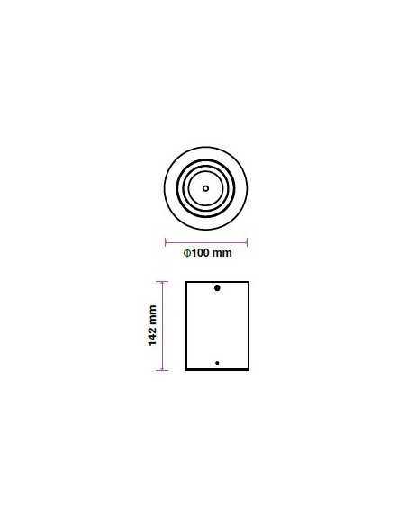 V-TAC VT-796 3627 Soporte para focos LED Rotonda de superficie GU10 Color Blanco