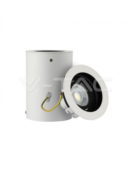 V-TAC VT-796 3627 LED spotlight holder Surface Mounted Rotunda GU10 Colour White