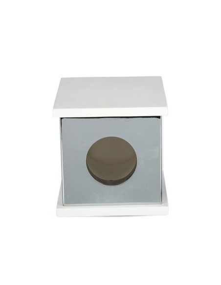V-TAC VT-860 3116 Vierkante opbouw LED Spotlight houder GU10 wit gips body en chroom metalen afwerking